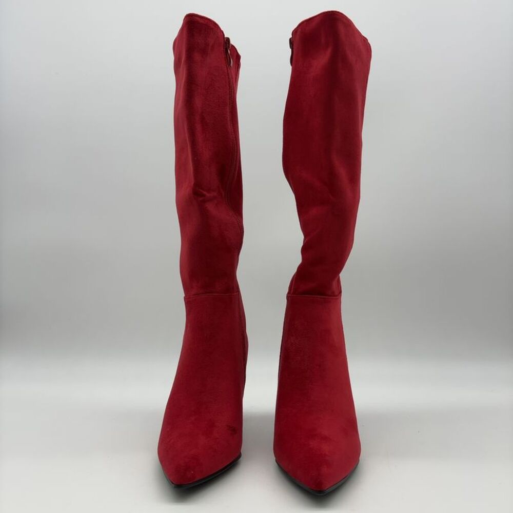 Miss Lola Kitten Pointed High Heel Suede Boots